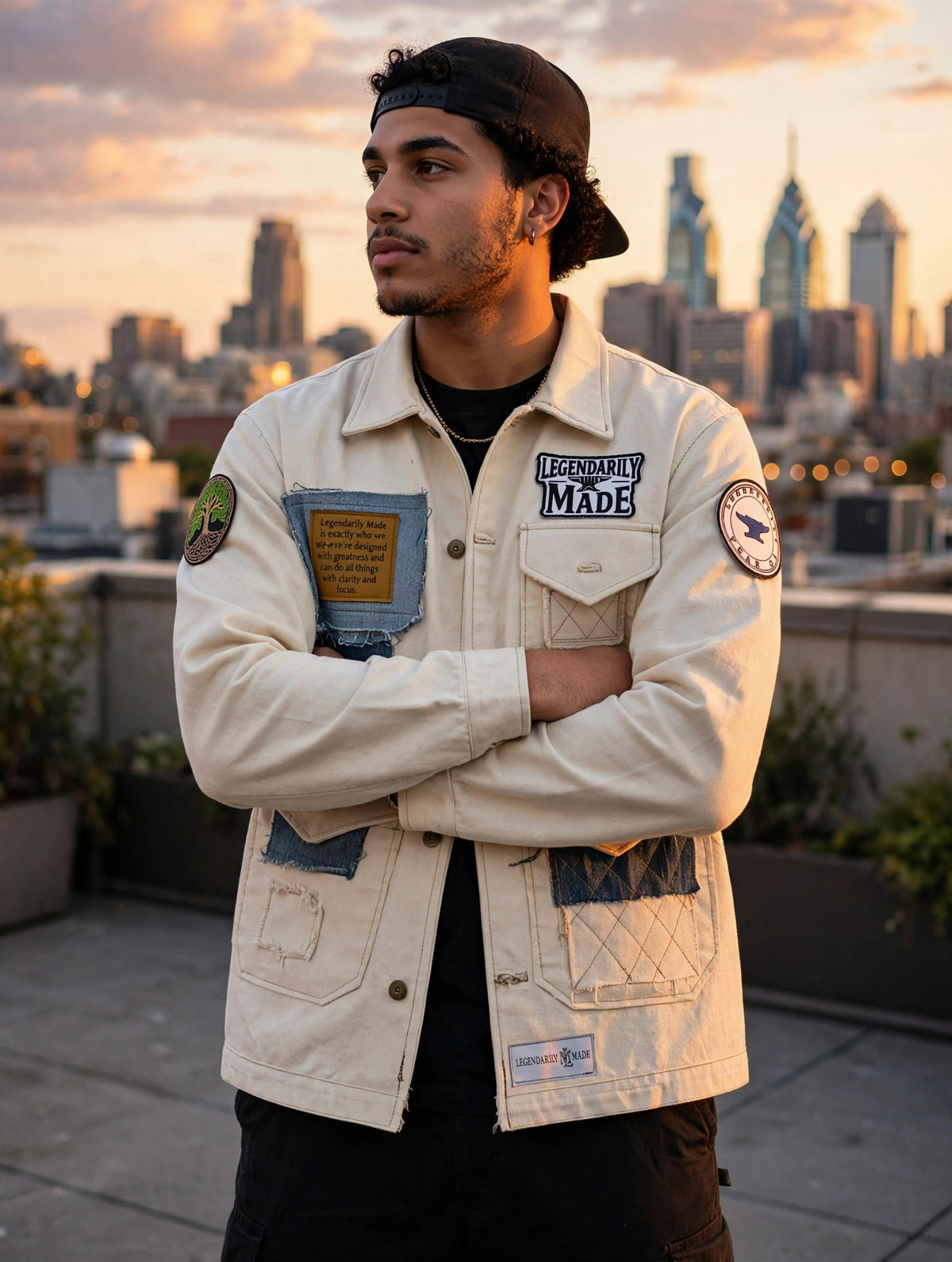 Legendarily Made YEAR 01 Cream Canvas Chore Coat