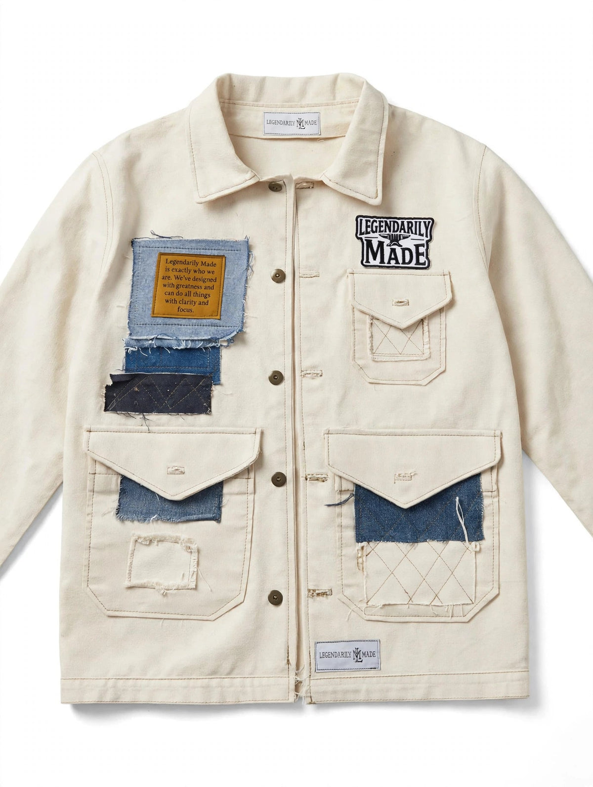 Legendarily Made YEAR 01 Cream Canvas Chore Coat